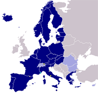 Mapa Schengenu
